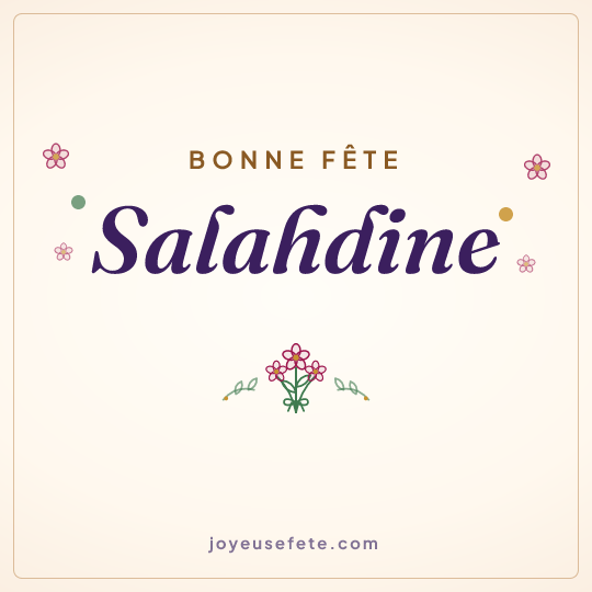 Image carrée « Bonne fête Salahdine » pour WhatsApp