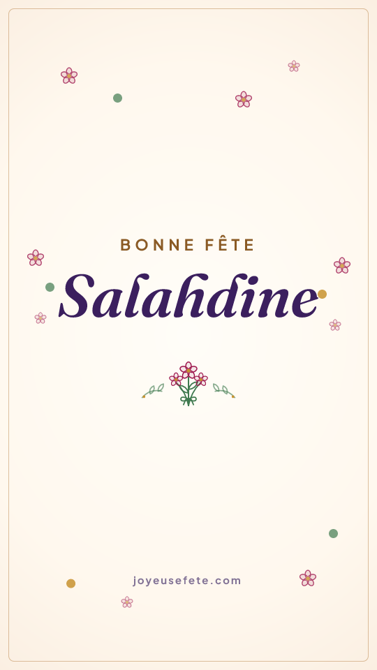 Image « Bonne fête Salahdine » au format story