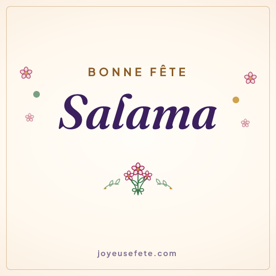 Image carrée « Bonne fête Salama » pour WhatsApp
