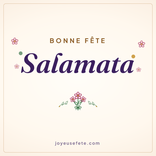 Image carrée « Bonne fête Salamata » pour WhatsApp