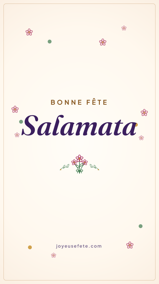 Image « Bonne fête Salamata » au format story