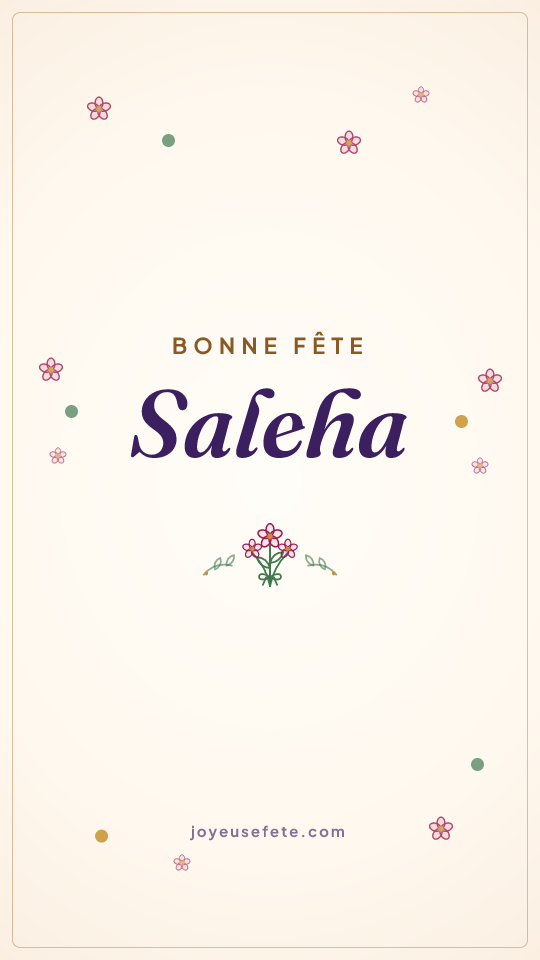 Image « Bonne fête Saleha » au format story