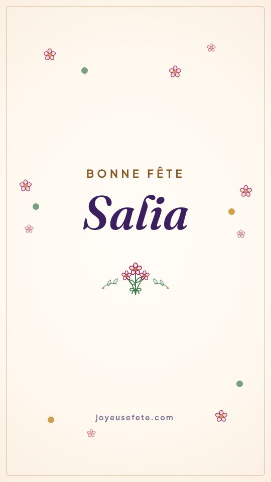 Image « Bonne fête Salia » au format story
