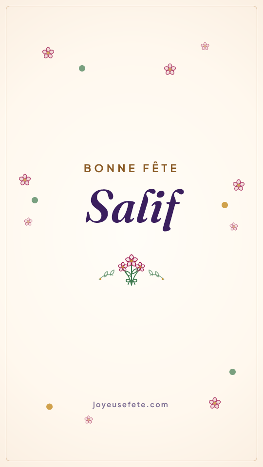Image « Bonne fête Salif » au format story