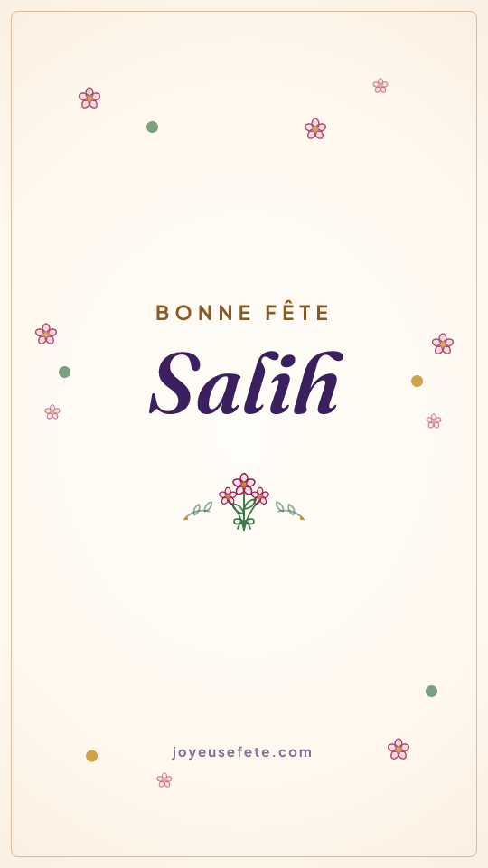 Image « Bonne fête Salih » au format story