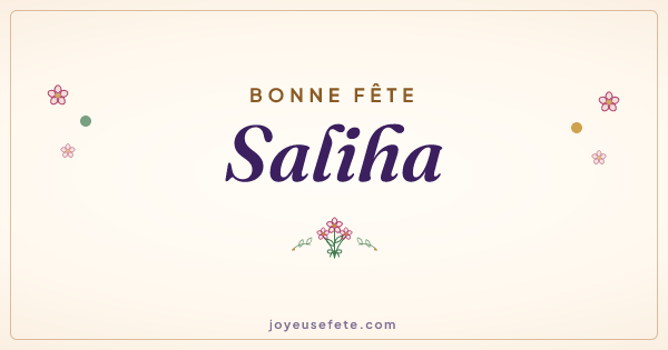 Image « Bonne fête Saliha » au format large