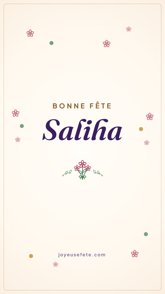 Image « Bonne fête Saliha » au format story