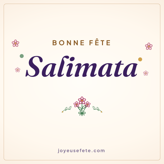 Image carrée « Bonne fête Salimata » pour WhatsApp