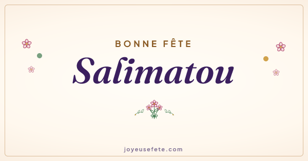 Image « Bonne fête Salimatou » au format large
