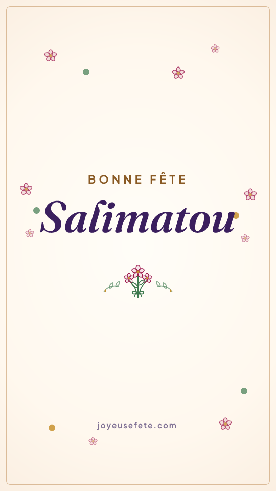 Image « Bonne fête Salimatou » au format story