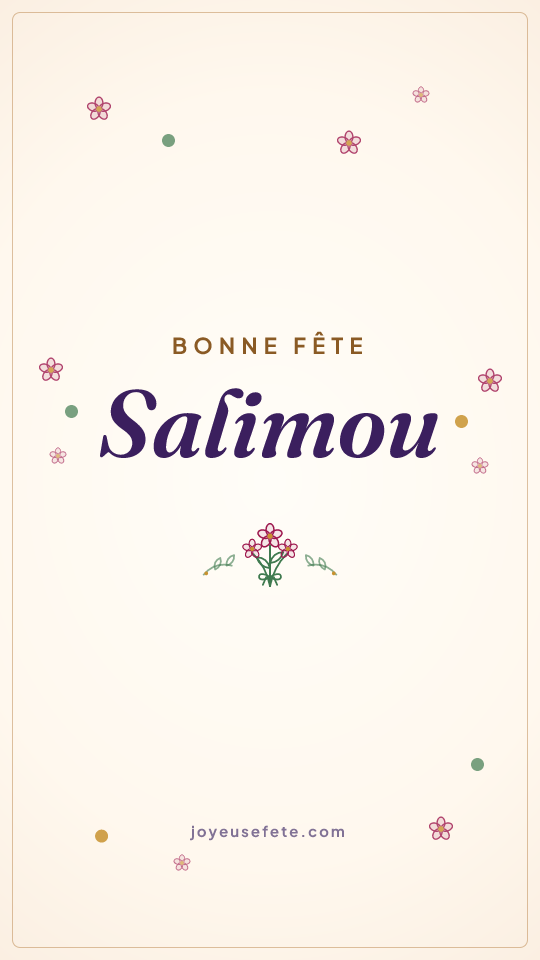 Image « Bonne fête Salimou » au format story