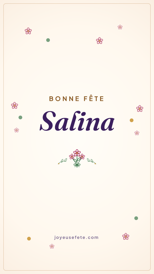 Image « Bonne fête Salina » au format story