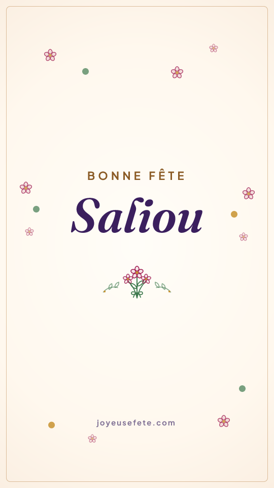 Image « Bonne fête Saliou » au format story