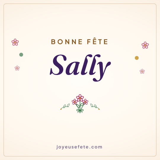 Image carrée « Bonne fête Sally » pour WhatsApp