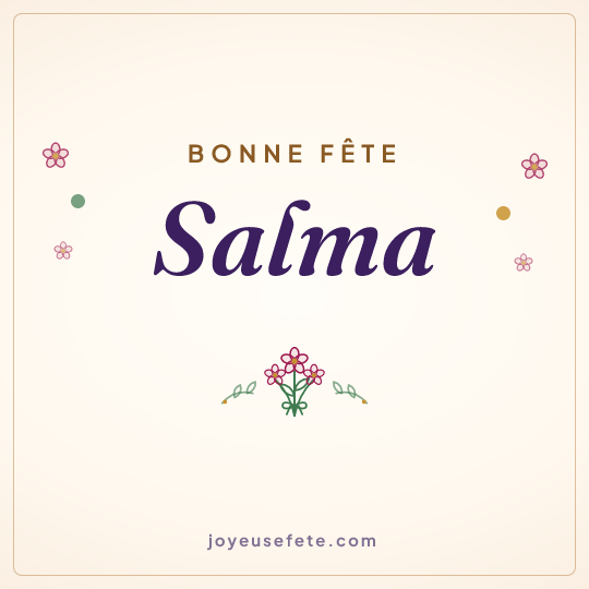 Image carrée « Bonne fête Salma » pour WhatsApp