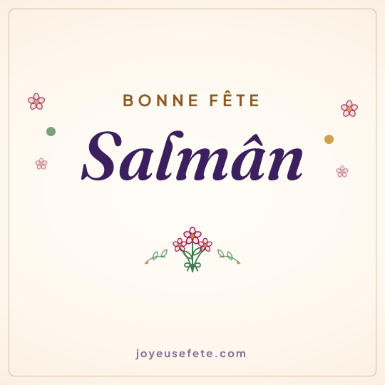 Image carrée « Bonne fête Salmân » pour WhatsApp