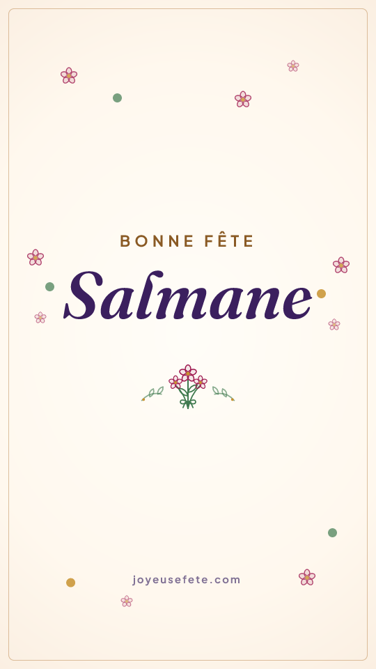 Image « Bonne fête Salmane » au format story