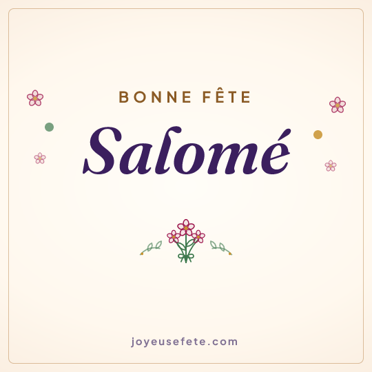 Image carrée « Bonne fête Salomé » pour WhatsApp