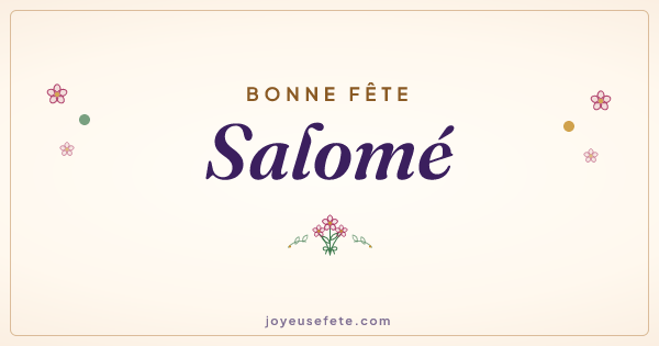 Image « Bonne fête Salomé » au format large