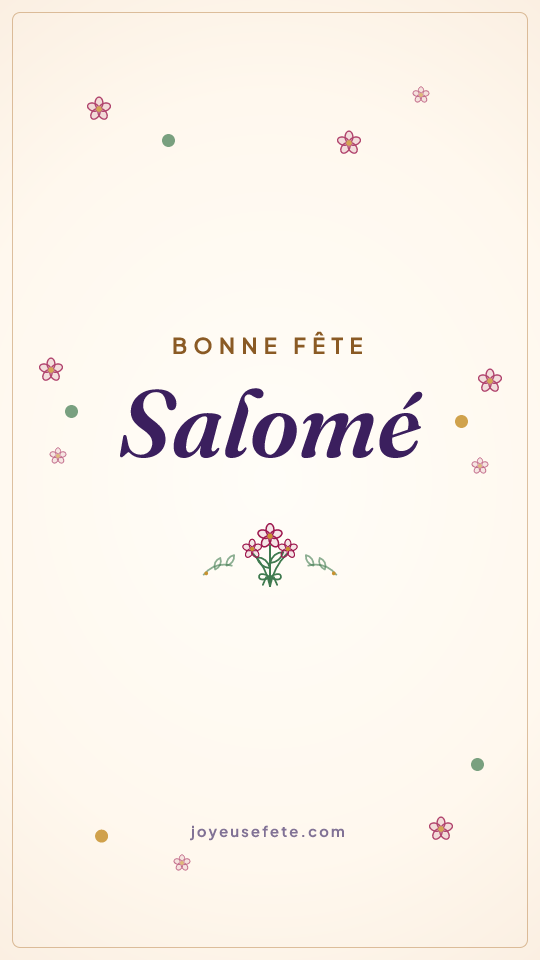Image « Bonne fête Salomé » au format story