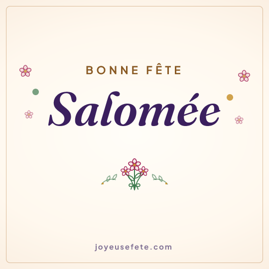 Image carrée « Bonne fête Salomée » pour WhatsApp