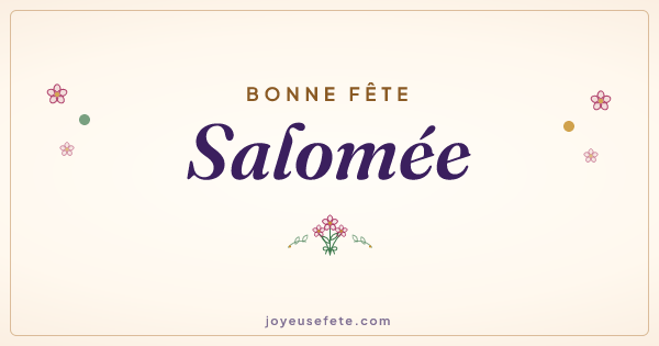 Image « Bonne fête Salomée » au format large