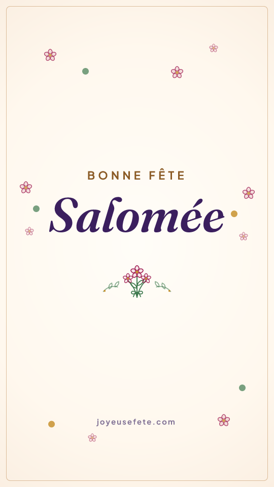 Image « Bonne fête Salomée » au format story