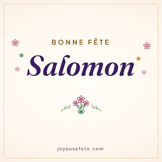 Image carrée « Bonne fête Salomon » pour WhatsApp