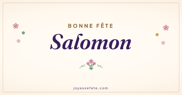 Image « Bonne fête Salomon » au format large
