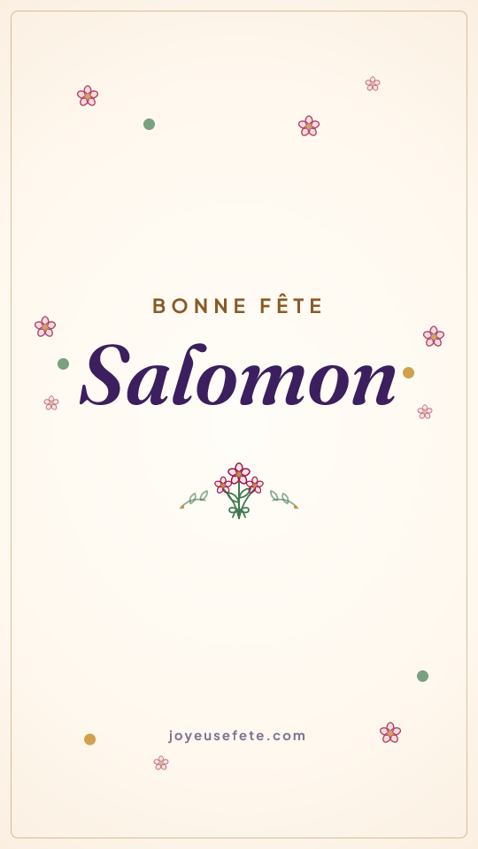 Image « Bonne fête Salomon » au format story