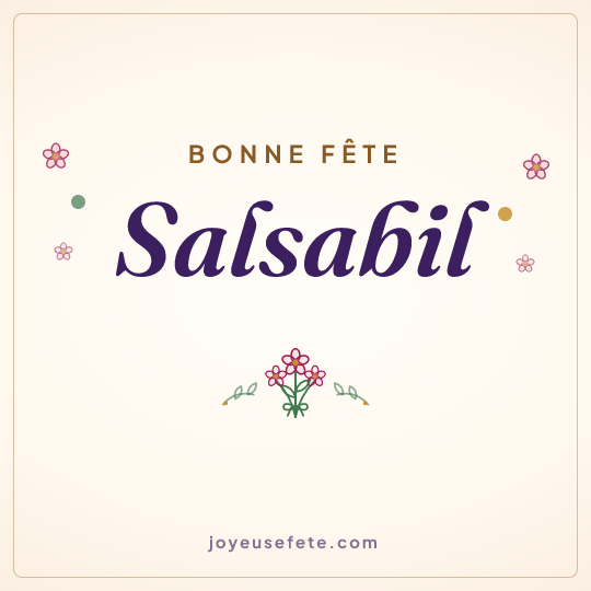 Image carrée « Bonne fête Salsabil » pour WhatsApp