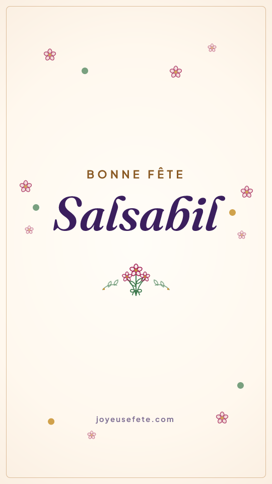 Image « Bonne fête Salsabil » au format story