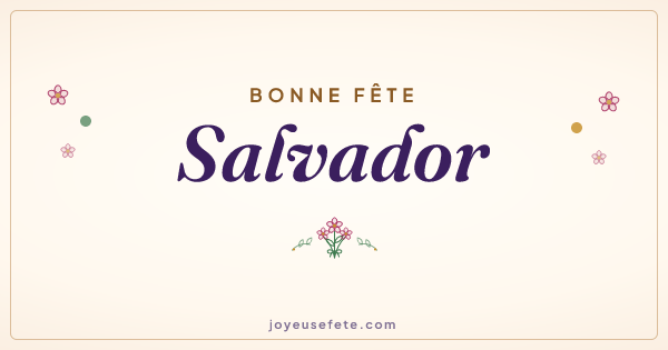 Image « Bonne fête Salvador » au format large