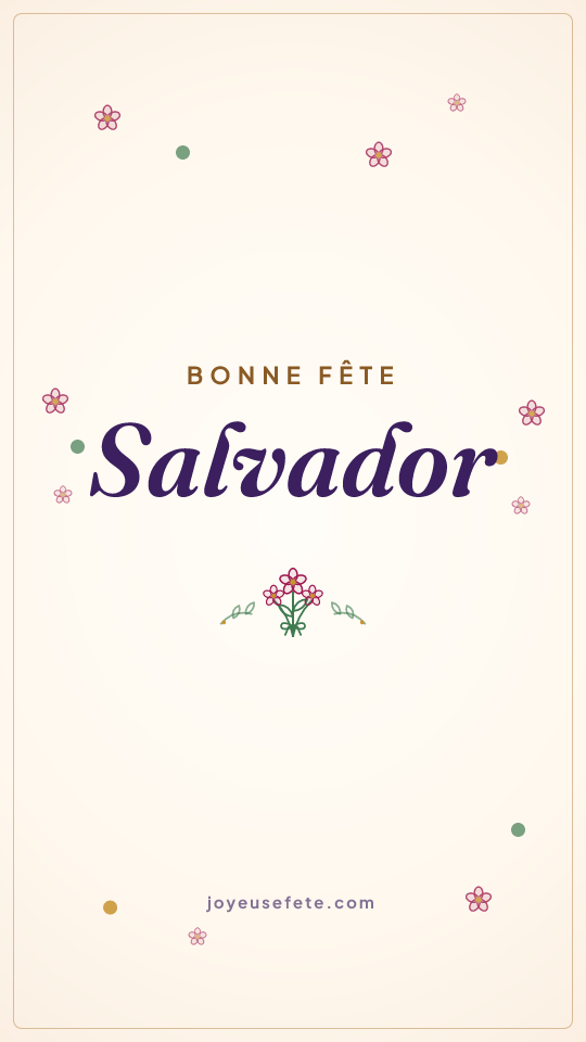 Image « Bonne fête Salvador » au format story