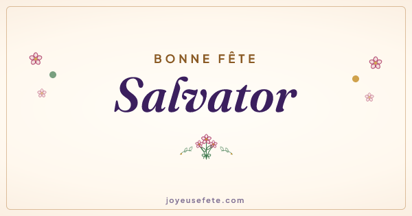 Image « Bonne fête Salvator » au format large