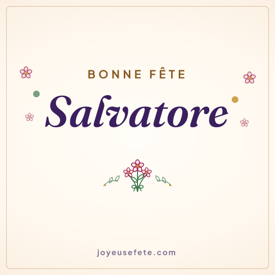 Image carrée « Bonne fête Salvatore » pour WhatsApp