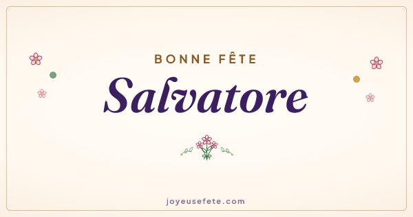 Image « Bonne fête Salvatore » au format large