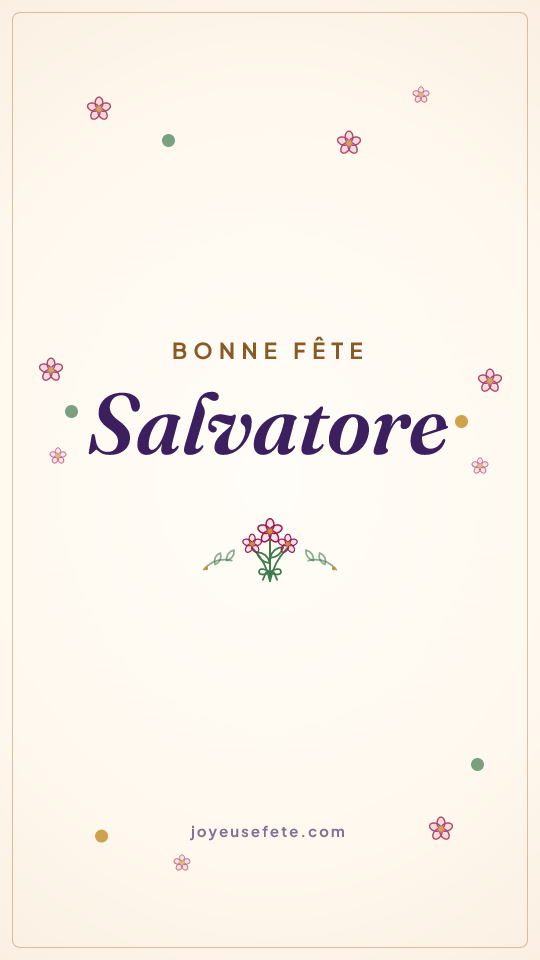 Image « Bonne fête Salvatore » au format story