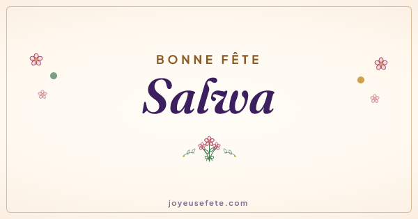 Image « Bonne fête Salwa » au format large