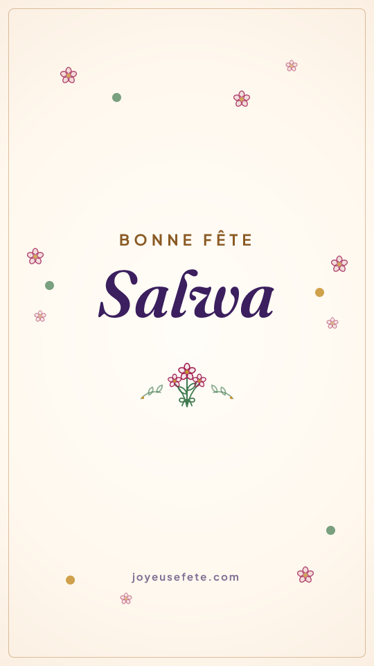 Image « Bonne fête Salwa » au format story
