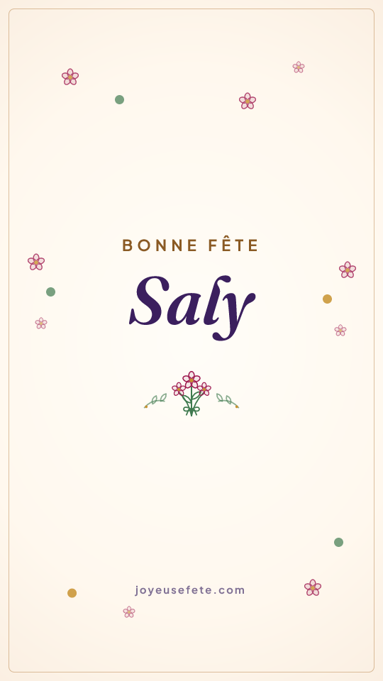 Image « Bonne fête Saly » au format story
