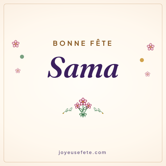 Image carrée « Bonne fête Sama » pour WhatsApp