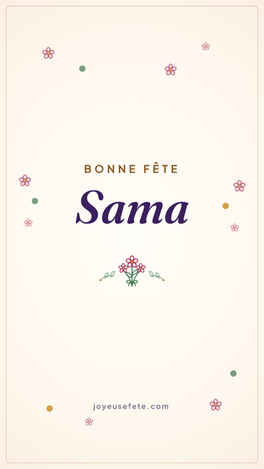 Image « Bonne fête Sama » au format story