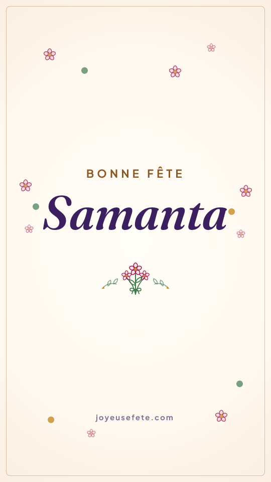 Image « Bonne fête Samanta » au format story