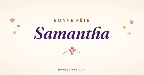 Image « Bonne fête Samantha » au format large