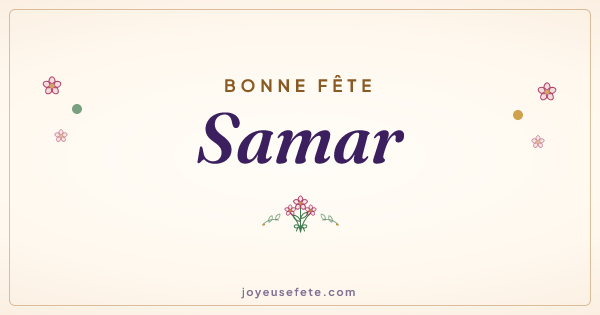 Image « Bonne fête Samar » au format large