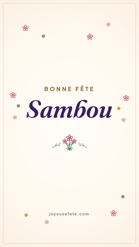 Image « Bonne fête Sambou » au format story
