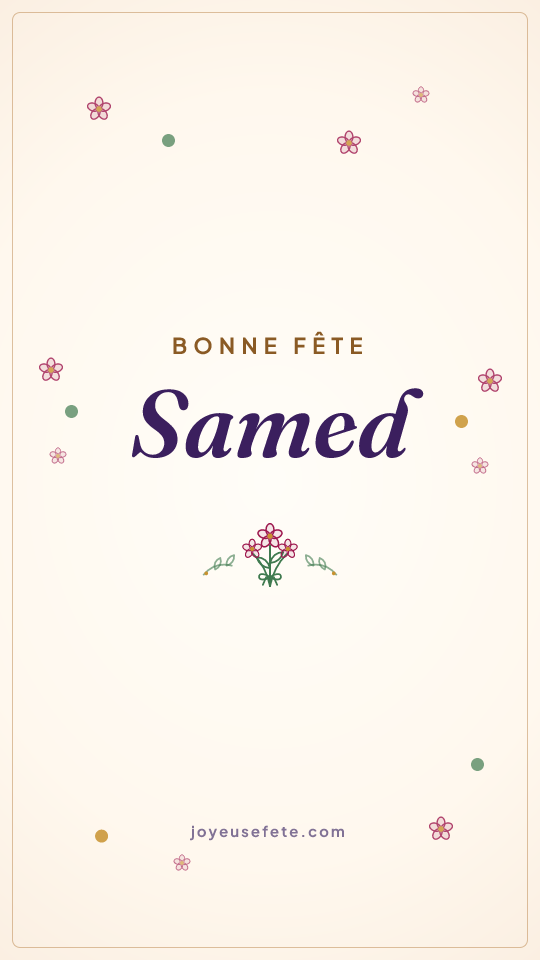 Image « Bonne fête Samed » au format story