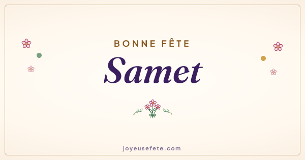 Image « Bonne fête Samet » au format large