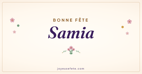 Image « Bonne fête Samia » au format large